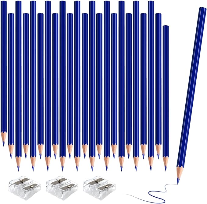 36 Pack Dark Blue Colored Pencils for Kids, Pre-sharpened Art Pencils Back to School Supplies Set, Drawing Sketching Pencils for Students, Teachers, Classroom