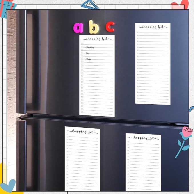 Censen 10 Pack 500 Sheets to Do List Notes Daily Checklist Notepad with 50 Sheets Undated Memo Pad Color Block Shopping List Weekly Plan Notepad Organizer Planners(White,Shopping)