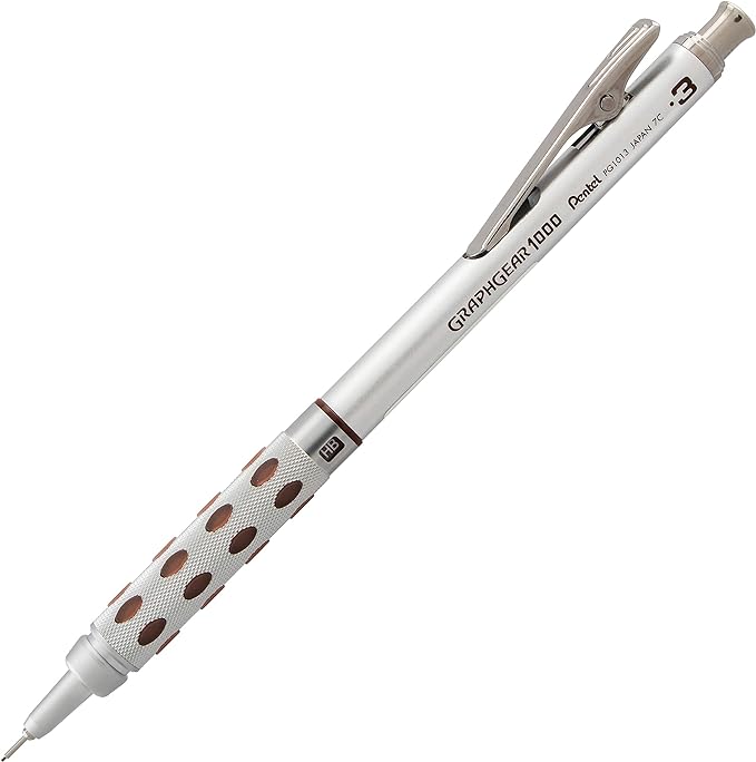 Pentel GraphGear 1000 Automatic Drafting Pencil (0.3mm), Black Accents, 1 Each (PG1013G)