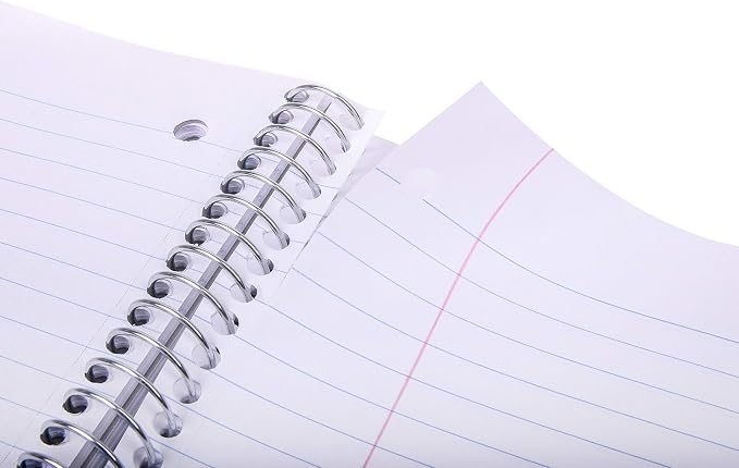 Mintra Office Durable Spiral Notebooks, 1 Subject, (Blue, Wide Ruled 3 Pack), 100 Sheets, Poly Pocket, Moisture Resistant Cover, Strong Chipboard back, For School, Office, Business