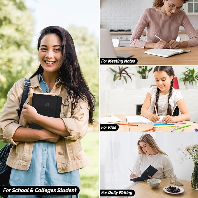 Nextnoid A5 LIned Notebook - 160 Pages, 120 GSM Paper, Skin | Hardcover A5 College Ruled Notebook for Work and Study, Journaling and Note-Taking, A5 Size (5.8" x 8.3") Journal