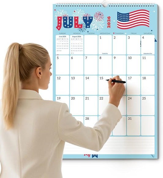SUNEE 2026-2027 Wall Calendar Large 22.75"x15.5", 21 Month July Calendar (Ends March 2028), Vertical Extra Large, Cute