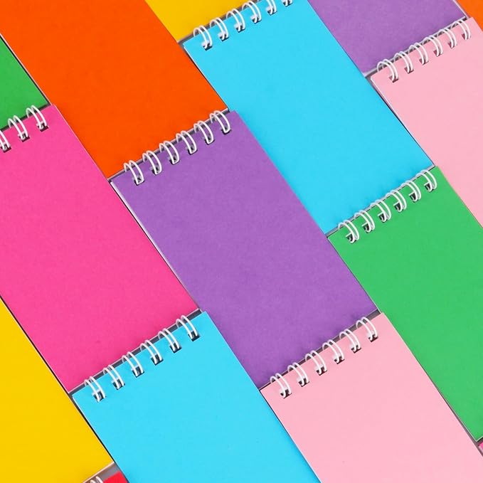 24Pack Pocket Notebook Bulk Small Notepad Pocket Notepad Small Spiral Notebooks for Work, Home, Office, School, Gifts 4X2.4Inches