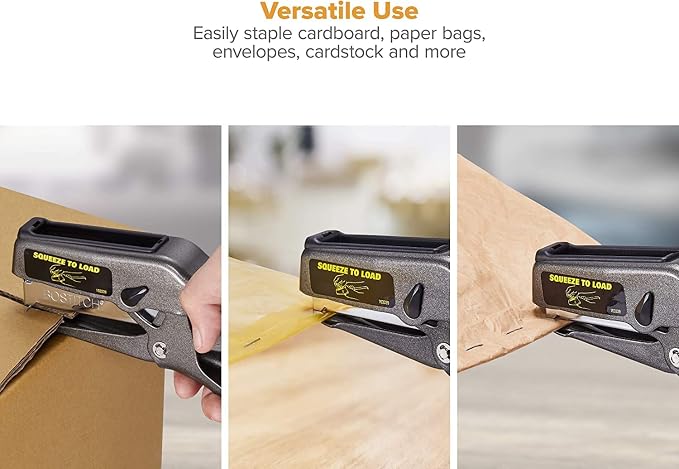 Bostitch Office B8 Plier Heavy Duty Stapler with 1250 1/4" Staples | Full Strip Metal Bostitch Stapler for Cardboard, Paper and Fabric (45 Sheet Capacity)