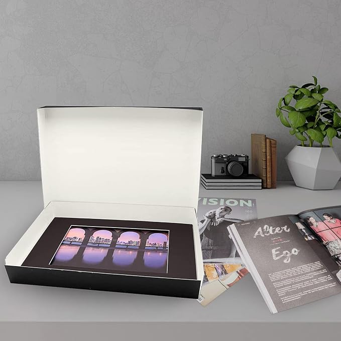 Lineco Museum Archival Storage Box, Drop Front, 16.75x20.75x3 in, Black | Acid-Free with Metal Edge, Preserves Picture Longevity, Organize Photos, Newspapers, Prints, Documents, Crafts, DIY