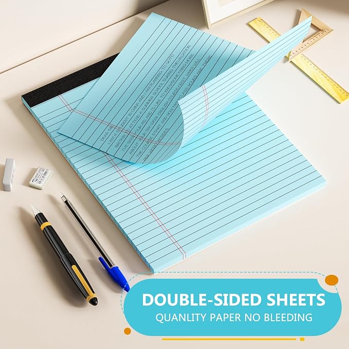 3 Pack Legal Pads 8.5 x 11 Colored Note Pad 8.5 x 11 Notepads Wide Ruled | Writing Pad 8.5 x 11 Pink Legal Pad Paper Tablets 8-1/2 x 11 Lined Paper 30 Sheets/Pad Notepad 8.5 x 11 with Sturdy Backboard