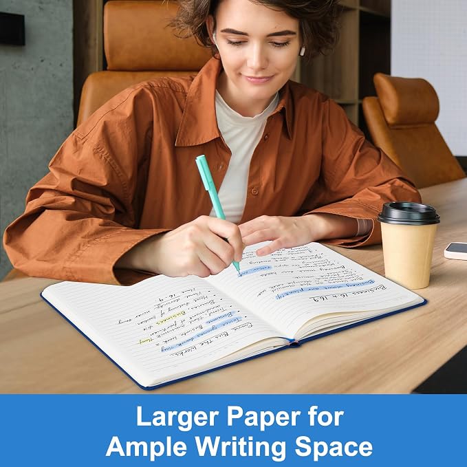 Comix A4 Lined Journal Notebooks, 208 Pages, Large Size-8.5" x 11", Navy, Hardcover Journaling Notebooks for Men & Women- Fits for Office, Business, School, Notes Taking & Writing