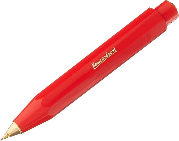 Kaweco CLASSIC SPORT Mechanical Pencil Red 0.7 mm HB I Exclusive Lead Pencil in Classic Design 10.5 cm I Refillable