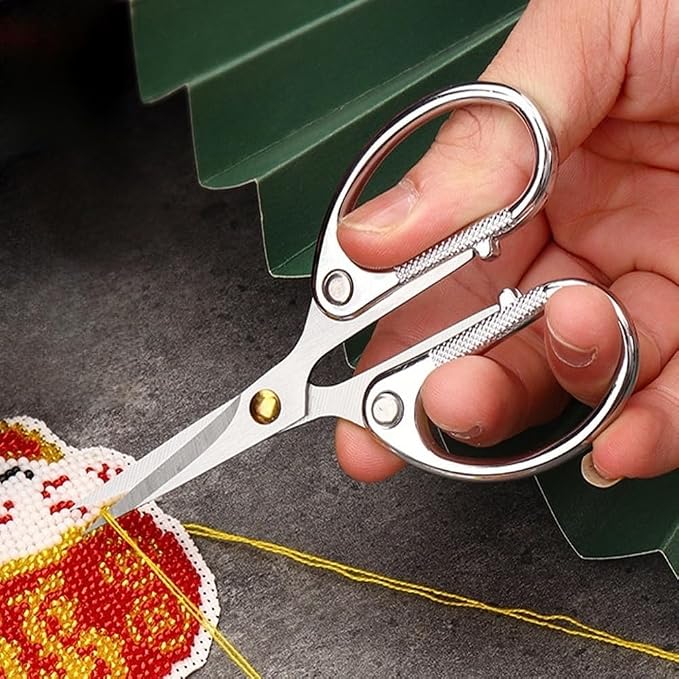 4.5" All Stainless Steel Office Scissors,Ultra Sharp Blade Shears,Sturdy Sharp Scissor for Office Home School Sewing Fabric Craft Paper Multipurpose Scissors Silver