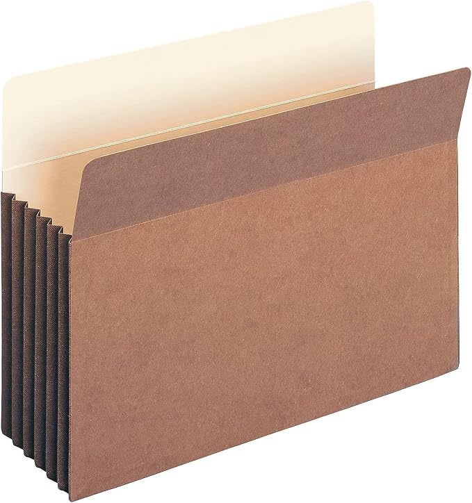 Smead Tuff Expanding Pockets, Set of 10 Accordion File Organizers for File Folders, Straight-Cut Tab, 5-1/4 inch Expansion, Letter Size, Office Supplies, Document Organizer (73390)