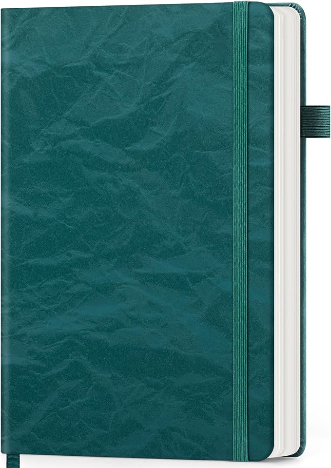 ALKALO Lined Journal Notebook for Women Men, A5 Hardcover Velvet Journals for Writing, 200 Pages Thick Paper, Daily Journal Notebook for Work, School, Note Taking, Business, Travel, College Ruled