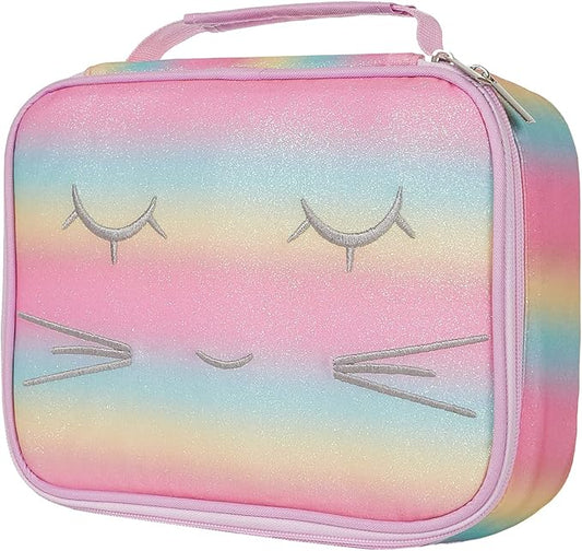 VASCHY Large Pencil Case Bag, Art Supply Marker Organizer Big Pen Pouch with Detachable Layers Slots Multiple Zipper Pockets for Kids Adults School Office Gilter Unicorn