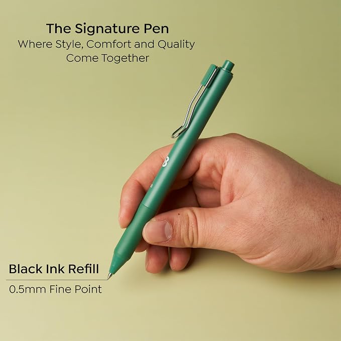 BLIEVE - Gel Pens With Cool Matte Finish, Aesthetic and Cute Pens With Smooth Writing For Journaling And Bible Note Taking No Bleed Through, Cute School Supplies 8 Pack (Black Ink)