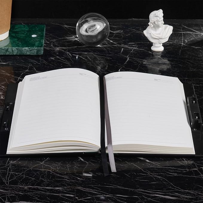 ZXHQ Luxurious Diary with Built-in Password Lock, 180° Lay Flat Design, Lock Journal for Men & Women, Personal Planner Organizer, 220 Pages 120gsm Paper, 5.9 x 8.5 inches Navy