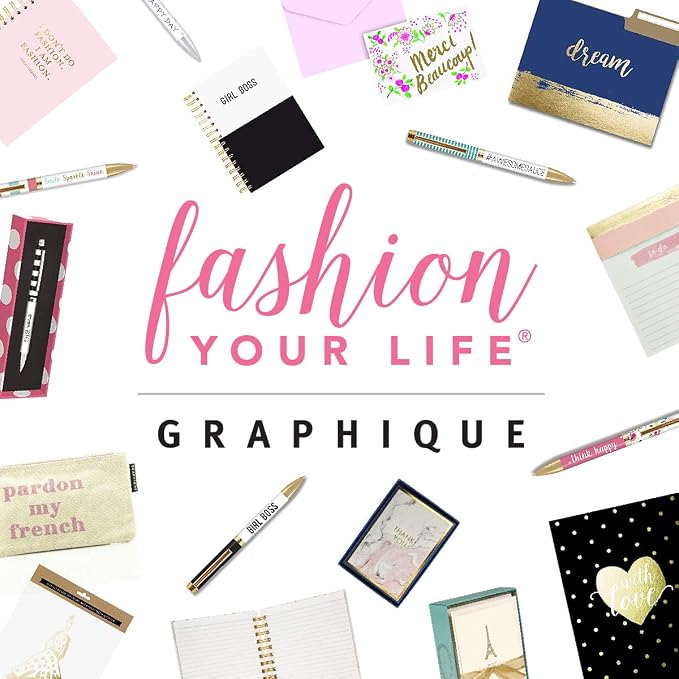 Graphique Hardbound Journal, Caitlin Wilson Floral Design – 160 Ruled Pages, "Take Notes" Quote Embellished in Gold Foil on the Cover, 6.25" x 8.25" x 1" – For Taking Notes, Lists and More