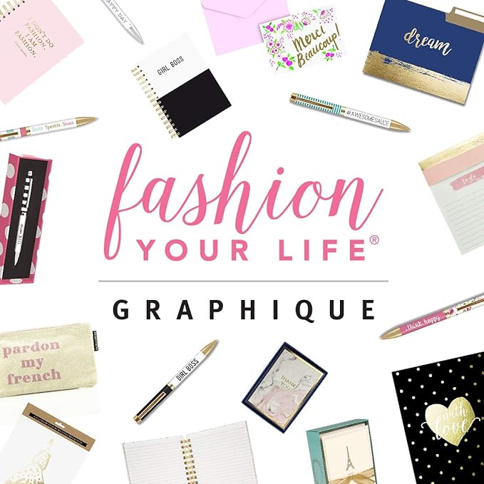 Graphique Designer Notebooks - Positive Mind. Positive Life. - Spiral Bound Writing Journals for Offices, Schools, Classrooms, and More - Hard Cover with 160 Ruled Pages (6.25" x 8.25")