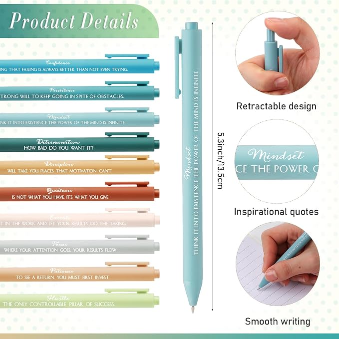 40 Pcs Motivational Inspirational Notebook Bulk with Notes Pen,Bright | Back to School Spiral Notebooks Inspirational Motivational Appreciation Gift for Students Teacher Employee Team Coworker