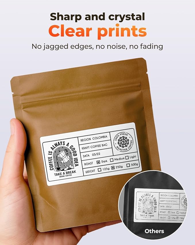 MUNBYN 4x2 Thermal Labels, 2000 Sheets/4 Roll，White | Strong Adhesive & Perforated, Non BPA&BPS for Small Business, Barcode, Bakery, Inventory, Price Tag