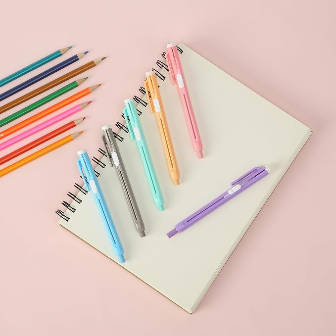 Mr. Pen- Retractable Mechanical Eraser Pens, 6 Pack, Vibrant Colors | Latex-Free Precision Pencil Erasers for Artists, Students, Drawing, Sketching & Drafting | Latex-Free Precision Pencil Erasers for Artists, Students, Drawing, Sketching & Drafting