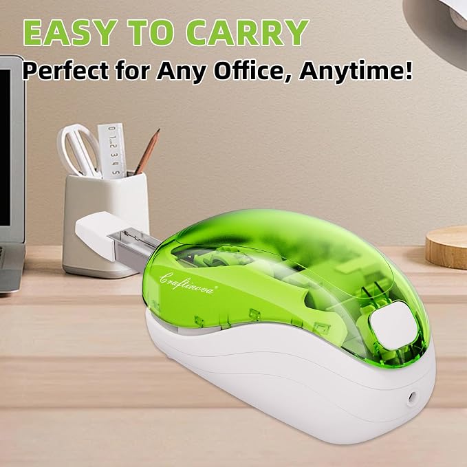 Electric Stapler，Including 2000 Staples and 1 Staple Remover, Suitable for Palm Size and high Comfort，25 Sheet Capacity, AC Adapter or Battery Powered，Battery not Included