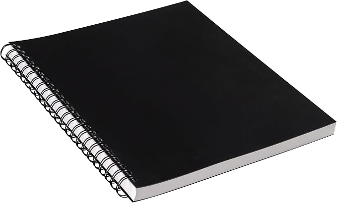 UCreate Poly Cover Sketch Book, Heavyweight, 9" x 12", Black, 75 Sheets