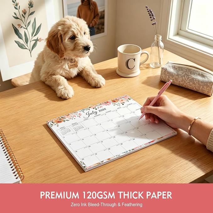 Comix 2026-2027 Wall Calendar, 18 Month Planner for Home Office Classroom | 120GSM Thick Paper, Large Lined Blocks, Ink Bleed Resistant, Reinforced Hanger, for Home Office Classroom Family Planning