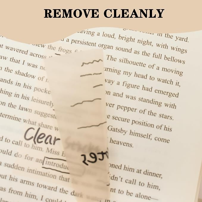 800Pcs Transparent Sticky Notes, Morandi Light Gray Clear Sticky Notes, 3"x3" Waterproof Translucent Sticky Note Pads, Index Tabs, Clear Post it Notes for Bible Study, See Through Sticky Notes