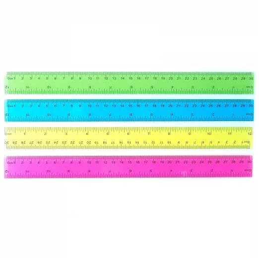 Ruler 12 inch Rulers for Kids Plastic Clear Ruler Bulk for Classroom School Must Haves Supplies Tools Elementary Ruller with Centimeters
