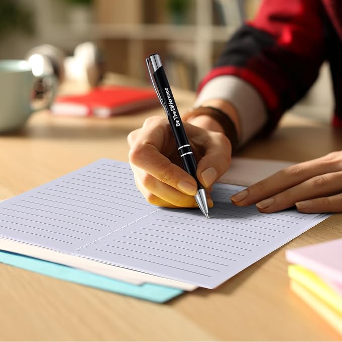 Geyee 24 Pcs Mini Motivational Pens Inspirational Notepads Bulk Appreciation Gifts Small Journals Funny Ballpoint Pen Set Prizes Men Women Office Travel Party Favors(Scenery)