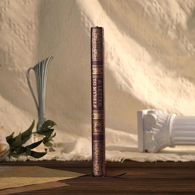 MGGAO Line Notebooks for Women Men, A5 Aesthetic Hardcover Ruled Diary | Vintage Design, 224 Pages, Ribbon, 100 GSM Thick Paper, Journal for Writing, Note Taking, Office, School, Journaling