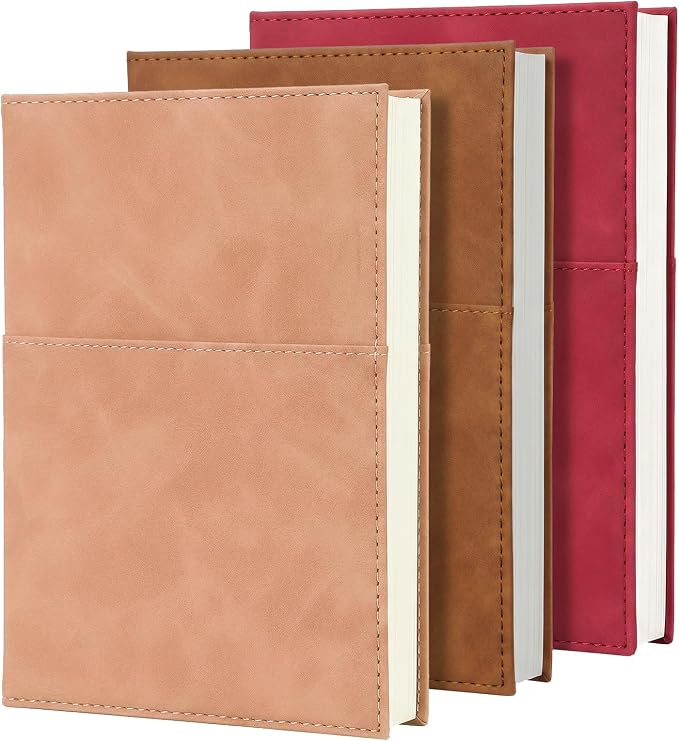 Comix 3 Pack Lined Journal Notebooks - 240 Pages 5.6" x 8.3" Journaling Notebooks for Women & Men, A5, College Ruled, Fits for Work, Diary, Travel, School, Business, Hardcover