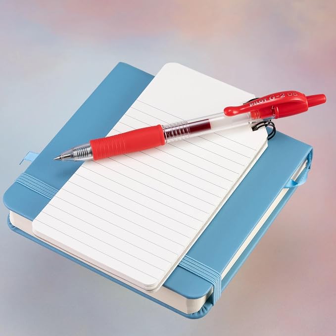 Pilot G2 Premium Refillable and Retractable Rolling Ball Gel Pens, Extra Fine Point, Gel Ink Pens, 0.5mm, Red Ink, 12-Pack