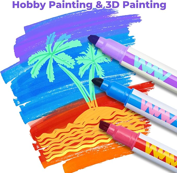 JoyCat 10 Color Changing Markers for Kids Ages 4-8, Dual Tip Magic Pens | Fun pens for kids change colors with white tips for 3D letters and secret notes; highlighters, school supplies and art gifts.