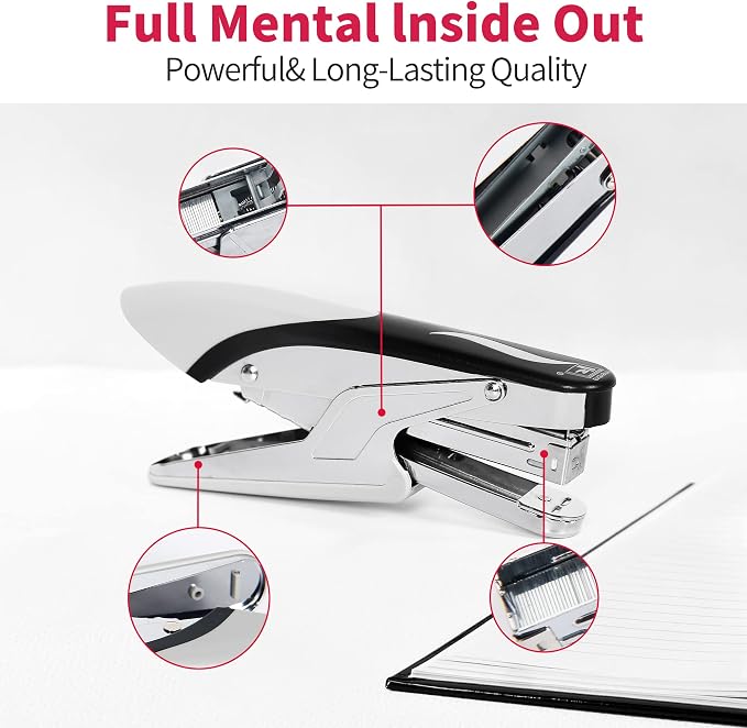 Stapler Heavy Duty with 1000 Staples and Staples Remover, 20 Sheet Capacity, Office Desk Stapler for Stapling Home School Warehouse Handmade, No Jam