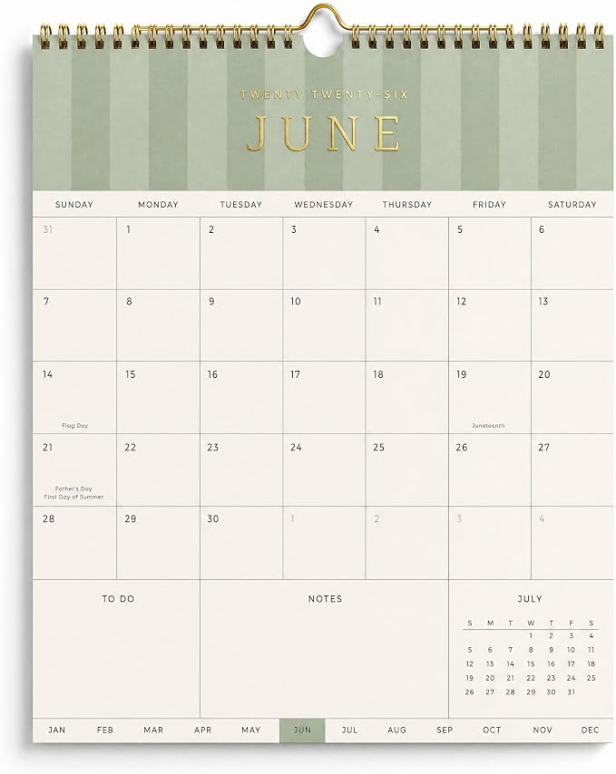 Aesthetic 2026-2027 Wall Calendar - Runs from June 2026 Until December 2027 - The Perfect Modern Calendar Planner for Easy Organizing