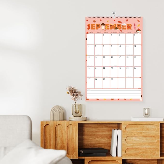 SUNEE Wall Calendar 2026 Large 22.75"x15.5", 21 Month (Ends June 2027), Vertical Extra Large Monthly Calendar 2026 for Wall, Cute