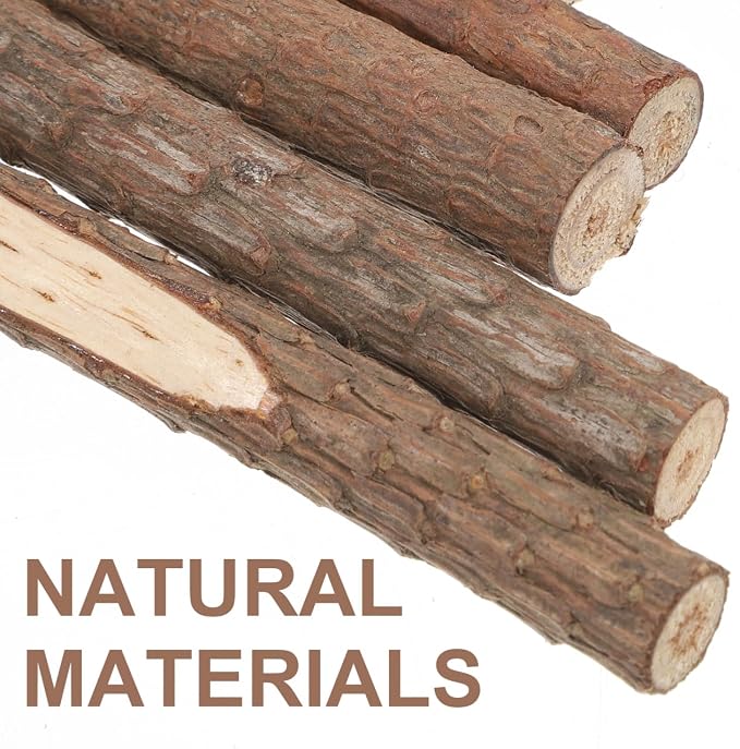 NUOBESTY 30 Pcs Natural Bark Twig Pencils Rustic Tree Branch Wooden Pencils for Kids Creativity Office School Supplies