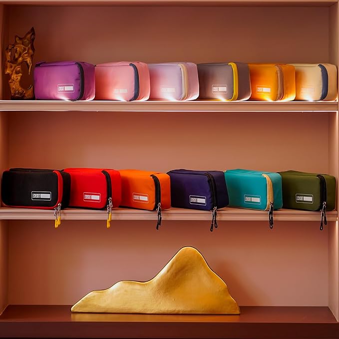 ECHSRT Large Capacity Pencil Case with Hidden Pocket, 1200D Oxford Fabric Zipper Pencil Pouch with Handle, Multi-Pocket Stationery Organizer for Office, College, Travel and Daily Carry, Black