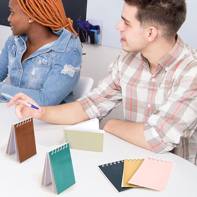 24 Pack Mini Notebooks for Kids Small Spiral Journal Notepads Party Favor | 3.9x2.4 Colorful Pocket Writing Memo Note Pads with Lined Pages for Men Women Work Schools Classroom Home Office Supplies