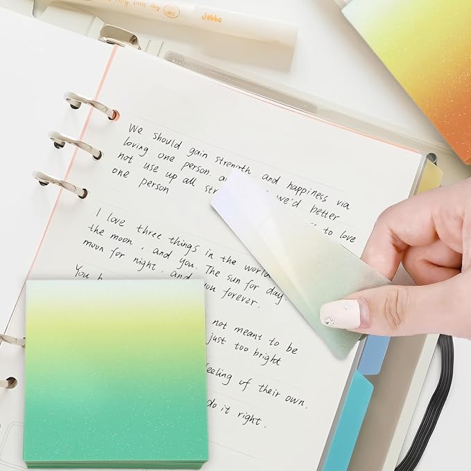 Transparent Sticky Notes,Clear Sticky Notes,3x3 Inch Sticky Note 200 Sheets