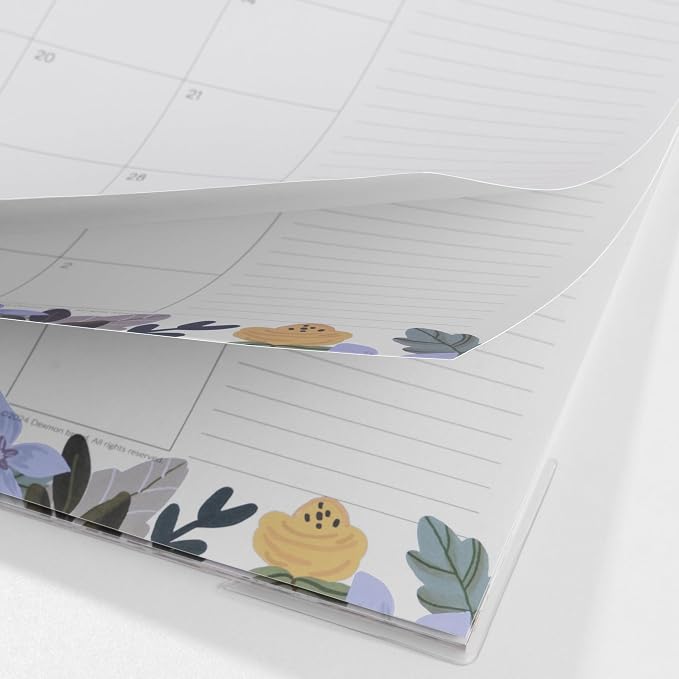 Desk Calendar 2026, Dexmon Desk Pad Calendar 15 x 12 Inch 12 Months Runs From July 2026 to June 2027, Floral Design Calendar 2026 for Home School and Office