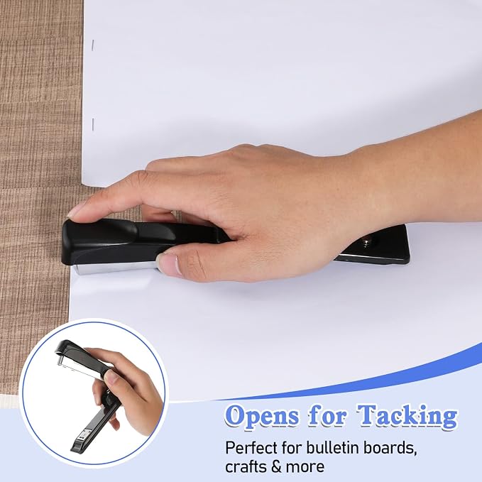 9 Pcs Desktop Stapler Bulk, Metal Desktop Staplers with 6000 Staples Heavy Duty Desk Staplers with 25 Sheet Capacity Office Stapler for Desk Tacking Office Supplies