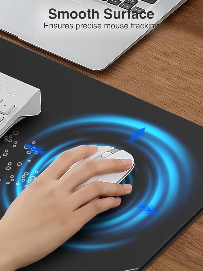 Wireless Charging Mouse Pad, 31.5"x15.8" Large Desk Mat, Smooth Glide | Waterproof Mousepad, Stitched Edge, Non-Slip Rubber Base, Desk Pad Computer Keyboard Mat, No Adapter