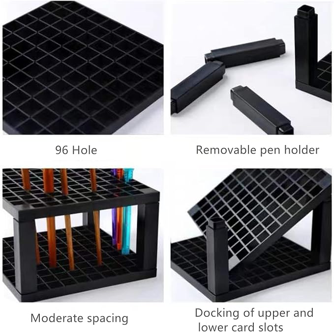Feadily (2 Pack) 96 Hole Pencil Holder Organize, Desk Organizer for Pens, Pencils, Art brushes, Colored Pencils, Carving, Prying and Modeling Tools