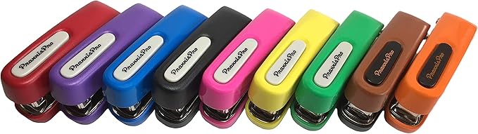 Praxxis Pro Office Supplies - Aria-Plus Half-Strip Mini Stapler - Durable, Compact, and Colorful Stapler for Office and Travel Use, Compatible with Standard 26/6 Staples, Purple