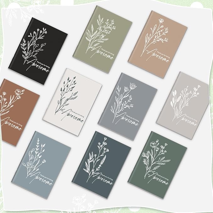 Feifeiya 30 Pcs Motivational Mini Notebooks Bulk Pocket Inspirational Journals Notepads Back to School Gifts Bulk for Teacher Employee Coworker Office Staff Nurse Social Worker(Awesome)