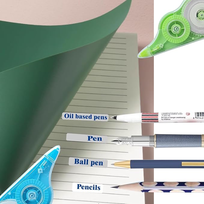 12PCS White Correction Tape,39.4ft Each,Easy To Use Applicator for Instant Corrections Wrong Writing At Any Time, Tear-Resistant Correction Tape for Office or School Supplies