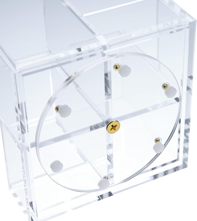Gartner Studios 360 Degree Rotating Acrylic Carousel Pen Holder, 5” x 5”