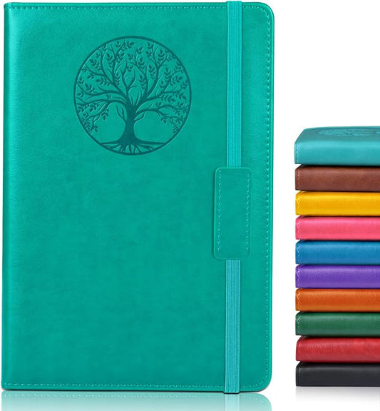Biuwory A5 Leather Journal Notebook, 140 Lined Pages, Hardcover 5.7"×8.3" | Vintage Journal for Women Men,Work,School,Business,Travel Diary,Note taking,College Ruled Writing,Daily Journaling Notebook