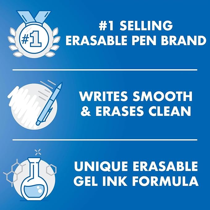 Pilot G2 + FriXion Synergy Companion Pack, 0.5mm Extra Fine Point, Black Ink, Premium Gel Roller 6 Pack - for School, Office and Business Use